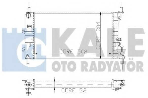 Радиатор, охлаждение двигателя KALE OTO RADYATÖR 103200