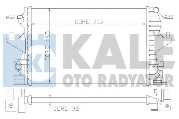 Радиатор, охлаждение двигателя KALE OTO RADYATÖR 354000