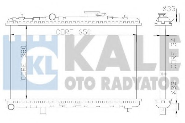 Радиатор, охлаждение двигателя KALE OTO RADYATÖR 369200