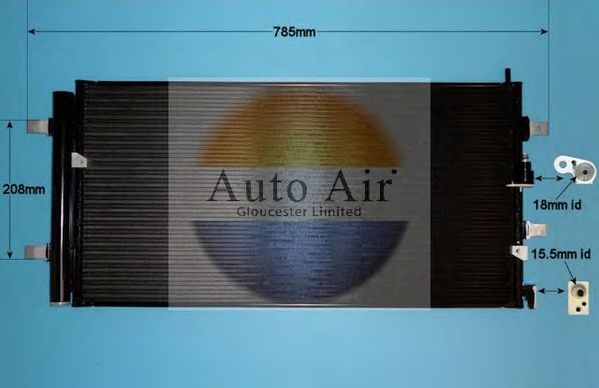 Конденсатор, кондиционер AUTO AIR GLOUCESTER 16-9709