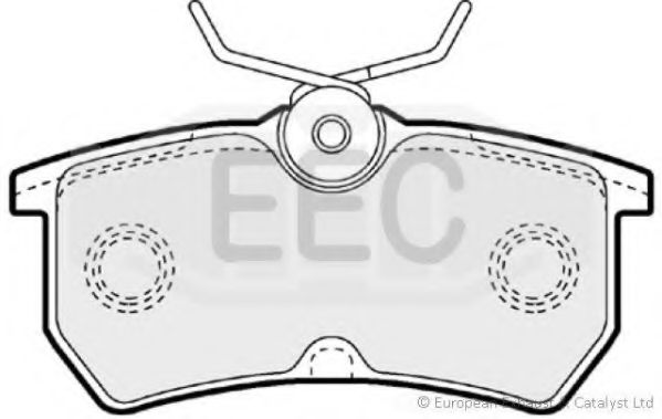 Комплект тормозных колодок, дисковый тормоз EEC BRP1039