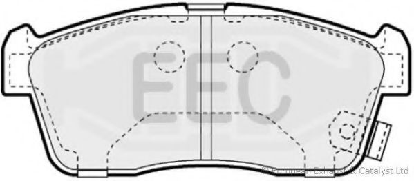 Комплект тормозных колодок, дисковый тормоз EEC BRP1111