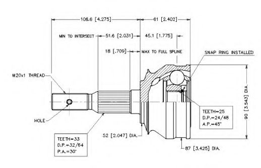 Шарнирный комплект, приводной вал VEMA 18220
