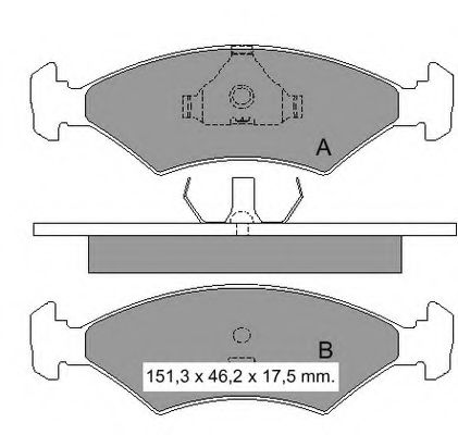 Комплект тормозных колодок, дисковый тормоз VEMA 20640