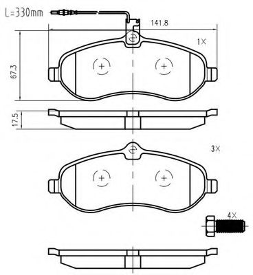 Комплект тормозных колодок, дисковый тормоз VEMA K426900