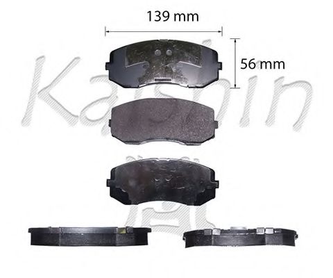 Комплект тормозных колодок, дисковый тормоз KAISHIN FK6115