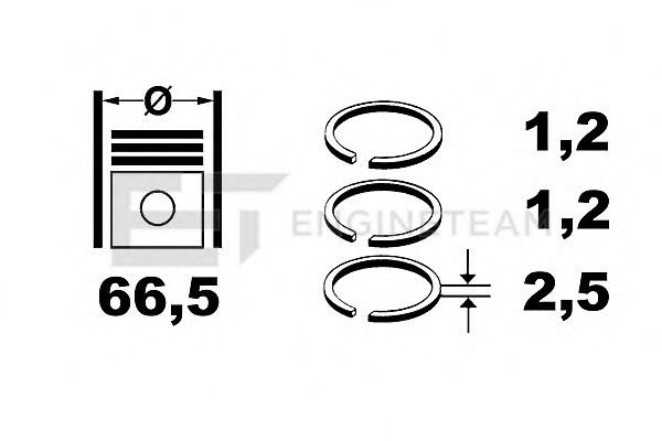 Комплект поршневых колец ET ENGINETEAM R1008900