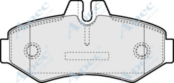 Комплект тормозных колодок, дисковый тормоз APEC braking PAD1104