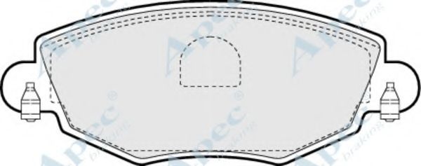 Комплект тормозных колодок, дисковый тормоз APEC braking PAD1174