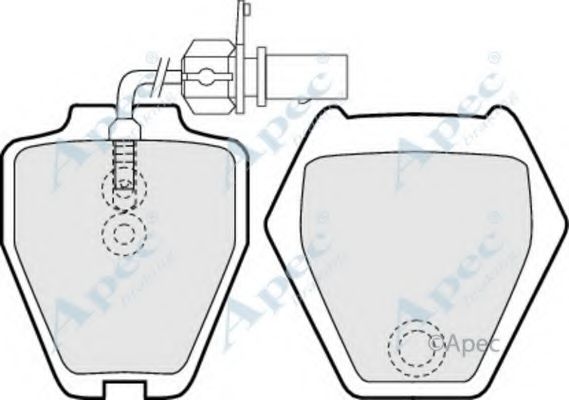 Комплект тормозных колодок, дисковый тормоз APEC braking PAD1179