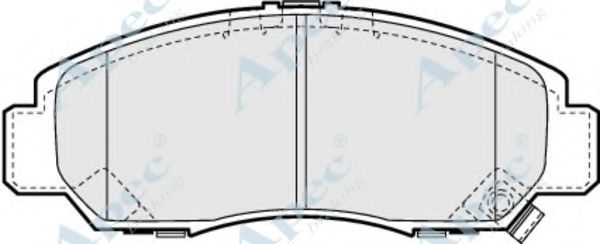 Комплект тормозных колодок, дисковый тормоз APEC braking PAD1187