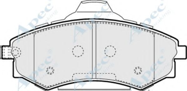 Комплект тормозных колодок, дисковый тормоз APEC braking PAD1395