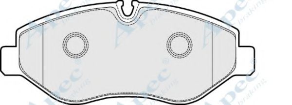 Комплект тормозных колодок, дисковый тормоз APEC braking PAD1515