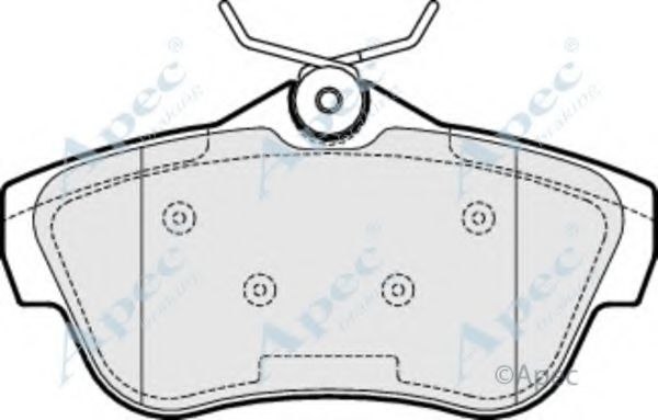 Комплект тормозных колодок, дисковый тормоз APEC braking PAD1540