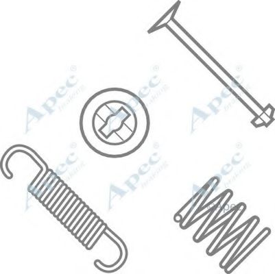 Комплектующие, тормозная колодка APEC braking KIT617