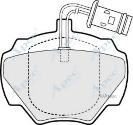 Комплект тормозных колодок, дисковый тормоз APEC braking PAD582
