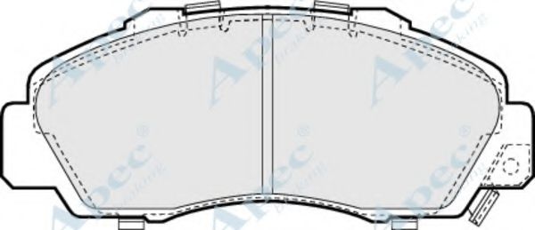 Комплект тормозных колодок, дисковый тормоз APEC braking PAD737