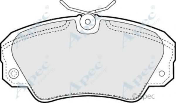 Комплект тормозных колодок, дисковый тормоз APEC braking PAD757