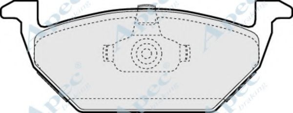 Комплект тормозных колодок, дисковый тормоз APEC braking PAD966