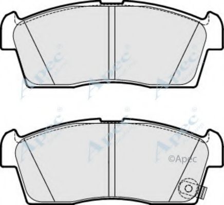 Комплект тормозных колодок, дисковый тормоз APEC braking PAD1856