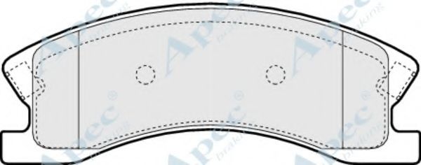 Комплект тормозных колодок, дисковый тормоз APEC braking PAD1389