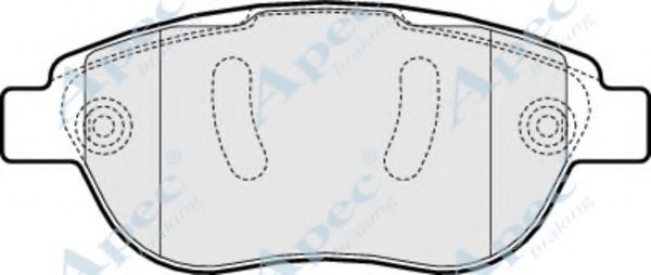 Комплект тормозных колодок, дисковый тормоз APEC braking PAD1547