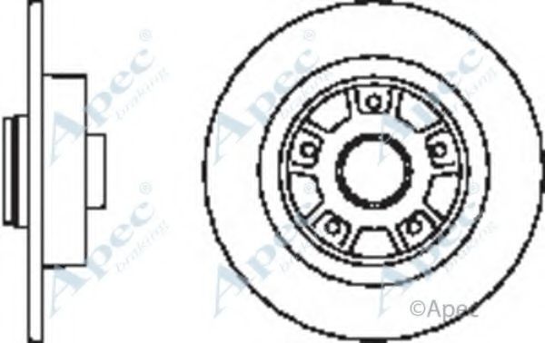 Тормозной диск APEC braking DSK2378