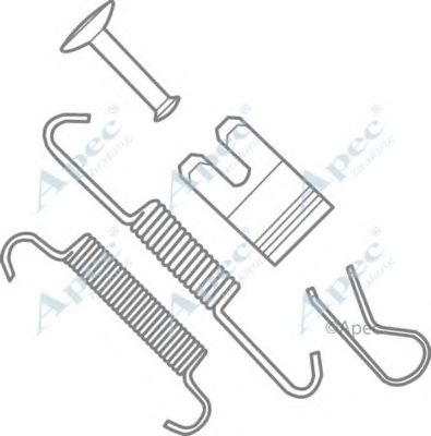 Комплектующие, тормозная колодка APEC braking KIT2049