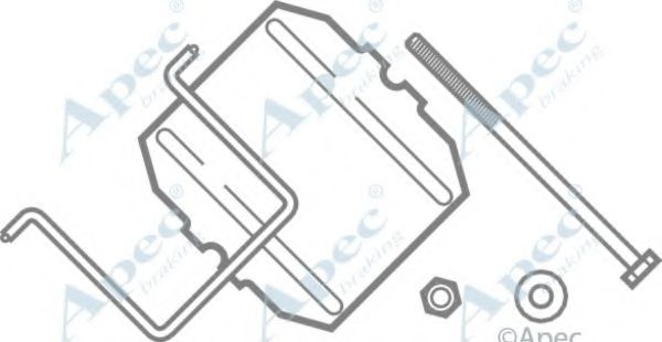 Комплектующие, тормозные колодки APEC braking KIT276