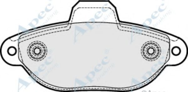 Комплект тормозных колодок, дисковый тормоз APEC braking PAD1925