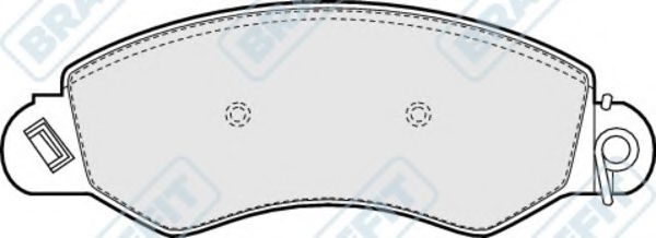 Комплект тормозных колодок, дисковый тормоз APEC braking PD3107