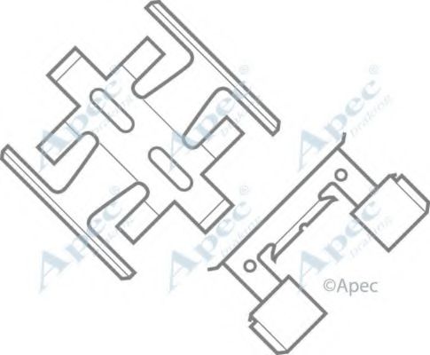 Комплектующие, тормозные колодки APEC braking KIT406