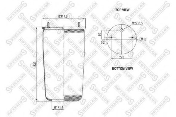Кожух пневматической рессоры FEBI BILSTEIN 20725