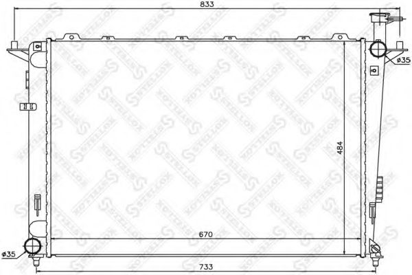 Радиатор, охлаждение двигателя STELLOX 10-26509-SX