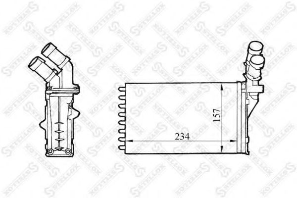 Теплообменник, отопление салона STELLOX 10-35158-SX