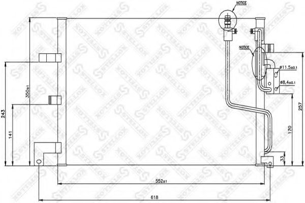 Конденсатор, кондиционер STELLOX 10-45311-SX