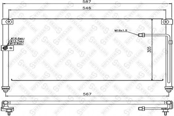 Конденсатор, кондиционер STELLOX 10-45357-SX