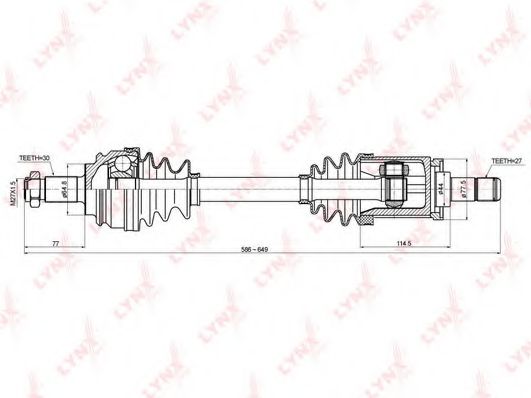 Приводной вал LYNXauto CD-1415