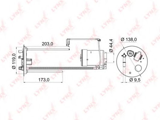 Топливный фильтр LYNXauto LF-968M