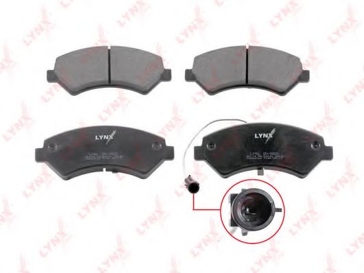 Комплект тормозных колодок, дисковый тормоз LYNXauto BD2829