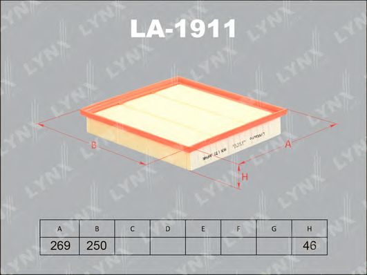 Воздушный фильтр LYNXauto LA-1911
