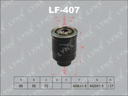 Топливный фильтр LYNXauto LF-407