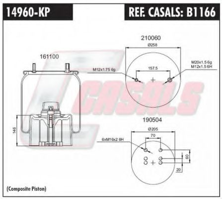 Кожух пневматической рессоры CASALS B1166