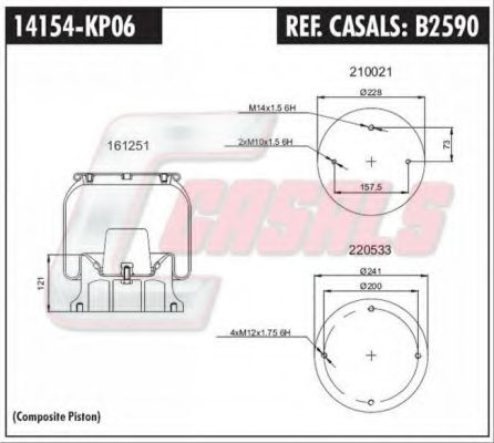 Кожух пневматической рессоры CASALS B2590