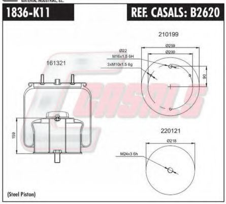 Кожух пневматической рессоры CONTITECH 83611