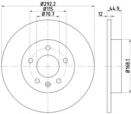 Тормозной диск HELLA PAGID 8DD 355 116-601