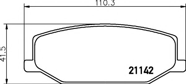 Комплект тормозных колодок, дисковый тормоз HELLA PAGID 8DB 355 006-161