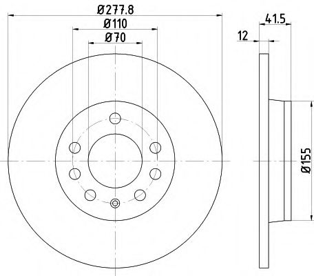 Тормозной диск HELLA PAGID 8DD 355 122-201