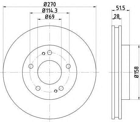 Тормозной диск HELLA PAGID 8DD 355 122-271