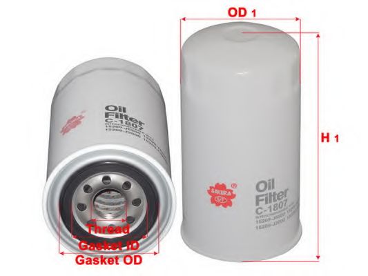 Масляный фильтр SAKURA  Automotive C-1807